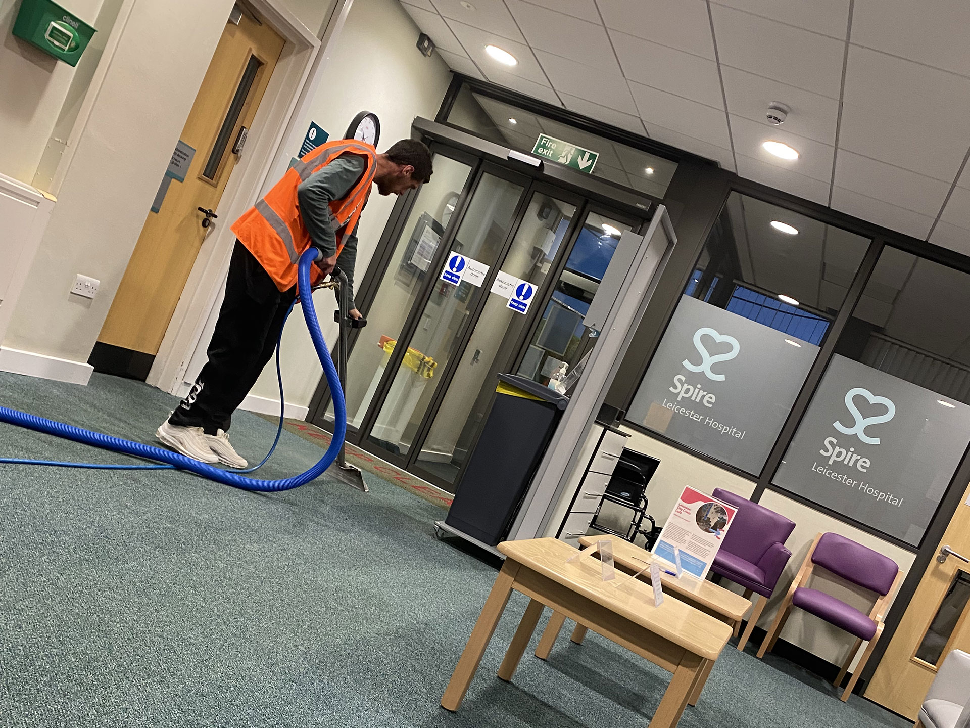 Carpet cleaning in Spire hospital